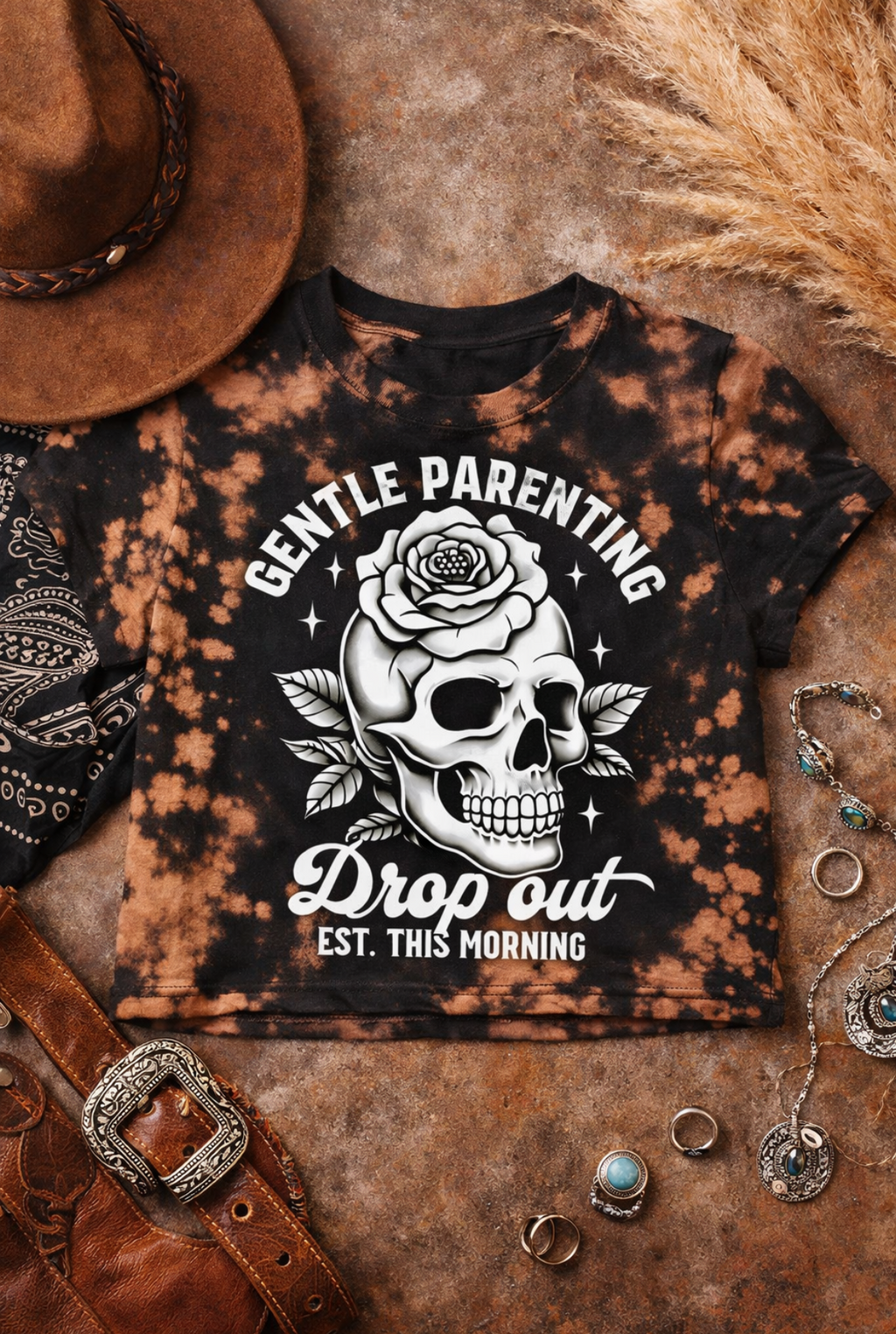 Gentle Parenting Drop Out, Cropped T-shirt