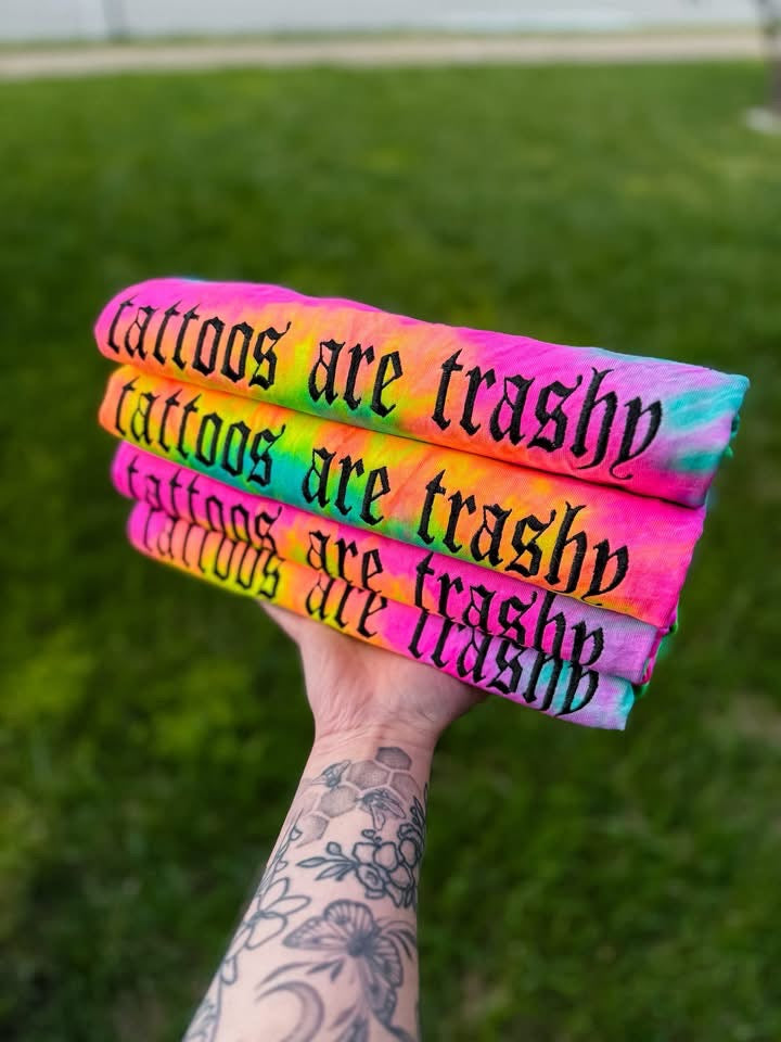 Tattoos Are Trashy Embroidered T-shirt