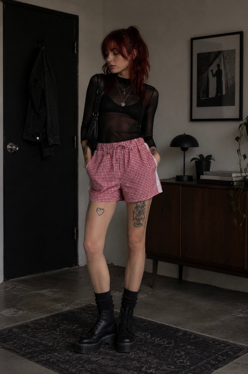 Red Gingham Shorts