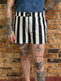 Black Striped Shorts