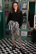 Black Striped Shorts